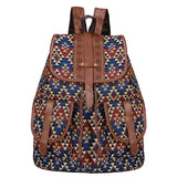 Retro Pattern Canvas Drawstring Backpack