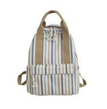 Women's Vertical Strip Schoolbag Outdoor Travel Backpack