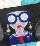 Sequins Envelope Clutch Shoulder Bag Crossbody Messenger Bag