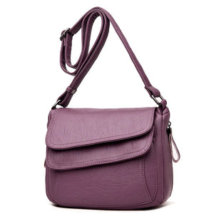 Small Leather Shoulder Bag for Women, Casual Travel Handbag