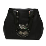Sequin Cat Head Travel Shoulder Bag