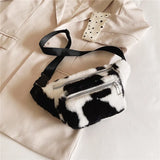 Plush Waist Bag Large-Capacity Portable Crossbody Chest Bag