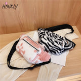 Plush Waist Bag Large-Capacity Portable Crossbody Chest Bag