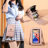 Women's Long Clutch Purse Lock Buckle Zipper Shoulder Bag