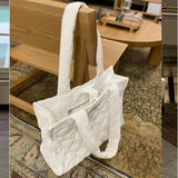 Suede Large Tote Bag Women Handbag Embroidered High-Capacity Shoulder Bag