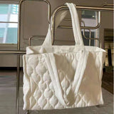 Suede Large Tote Bag Women Handbag Embroidered High-Capacity Shoulder Bag