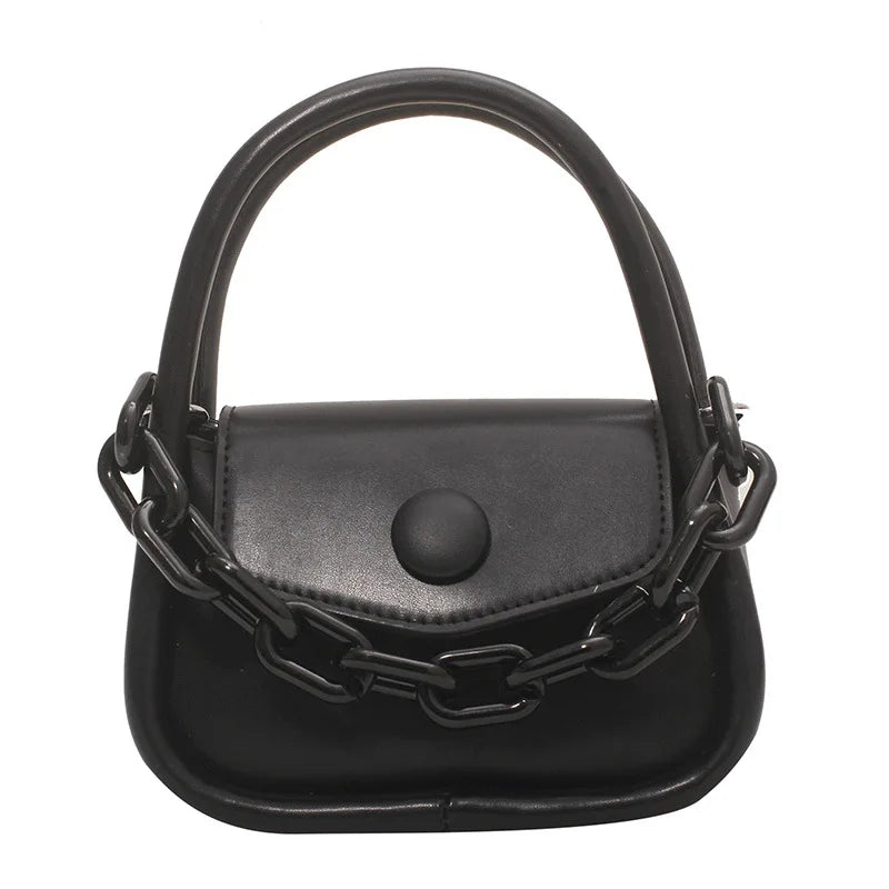Acrylic Thick Chain Women's Bag Stitching Contrast Shoulder Bag