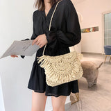 Tassel Paper Bag Hand Woven Beach Bag Female Purse