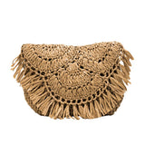 Tassel Paper Bag Hand Woven Beach Bag Female Purse