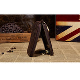 Vintage Leather Key Case Flip Cover Brown