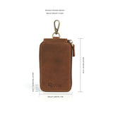 Vintage Leather Key Case Flip Cover Brown