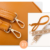 Orange Leather Crossbody Bag For Female Portable Casual Hobos Chest