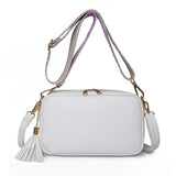 Orange Leather Crossbody Bag For Female Portable Casual Hobos Chest