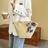 Temperament Ladies Straw Woven Shoulder Bag Retro Handbag Tote Bag