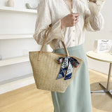 Temperament Ladies Straw Woven Shoulder Bag Retro Handbag Tote Bag