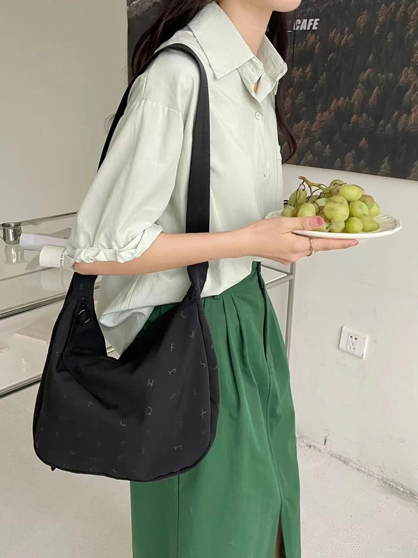 Unique Printed Messenger Bag Nylon Dumpling Bag