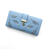 Women's Leaf Hollow Zipper Wallet Phone Bag Hand Bag Zero Wallet