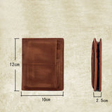 Vintage Men's Wallet with Plant Tanned Leather Anti-Theft RFID-Blocking Cowhide