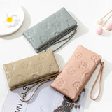 Women's Long Zipper PU Wallet Wrist Handbag