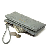 Women's Long Zipper PU Wallet Wrist Handbag