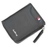 Men's Short Wallet PU Leather Zipper Coins Bag