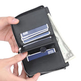 Men's Short Wallet PU Leather Zipper Coins Bag
