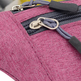 Pink Ladies Wallet Belt Bag with Multiple Pockets
