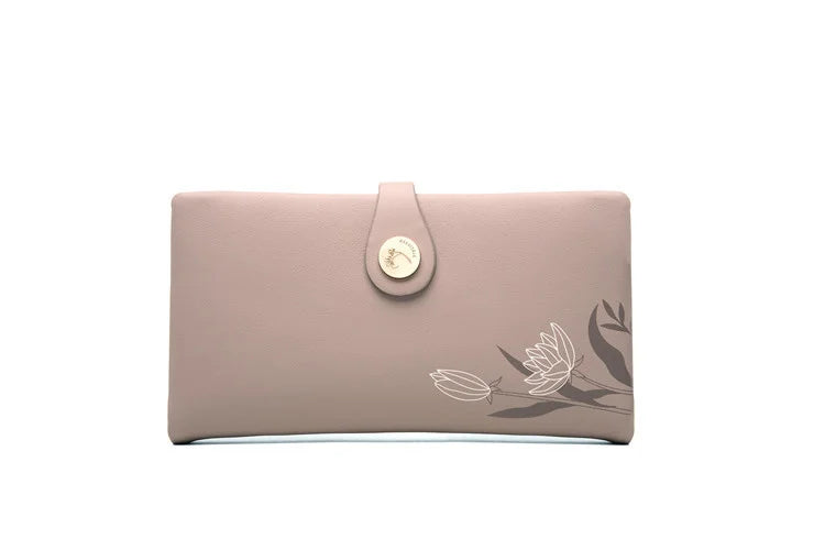 Women's Long Wallet Zipper Buckle Handbag High Capacity Wallet