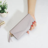 Women's Long Tassel Buckle Wallet with Love Pendant