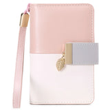 Women's Short Wallet with Contrast Zipper and Buckle