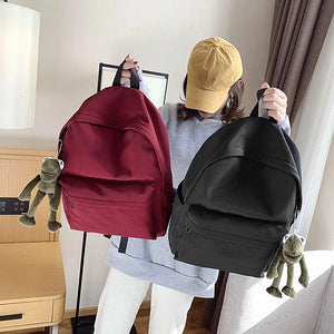 Waterproof Canvas Women Backpack Solid Backpacks Mochila Feminina Mujer