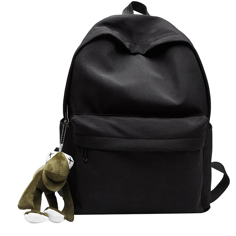 Waterproof Canvas Women Backpack Solid Backpacks Mochila Feminina Mujer