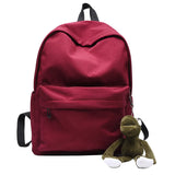 Waterproof Canvas Women Backpack Solid Backpacks Mochila Feminina Mujer