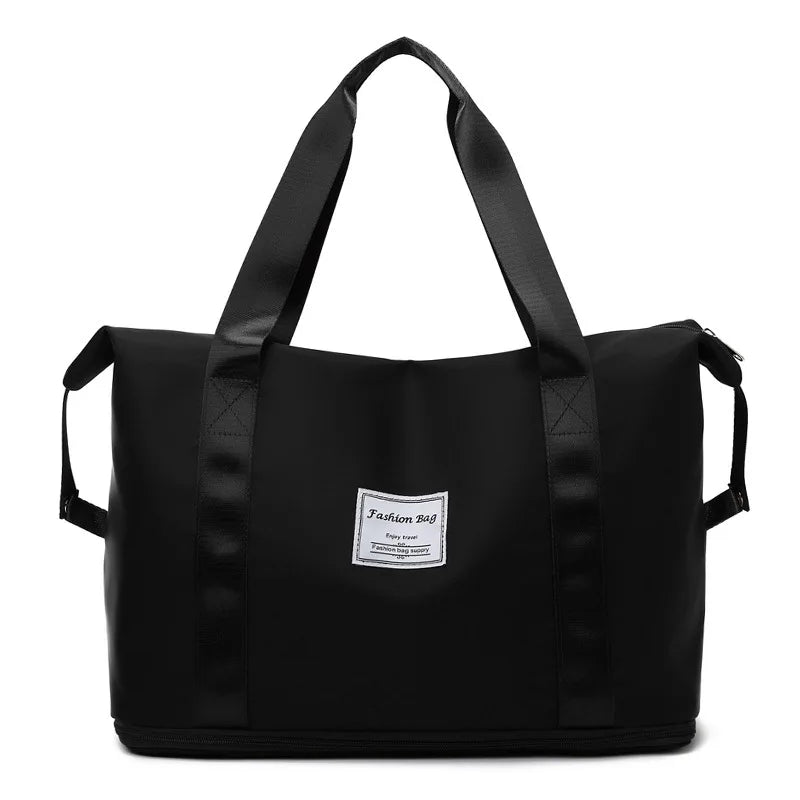 Waterproof Expandable Travel Bag - Dry/Wet Gym Bag - Duffle Bag