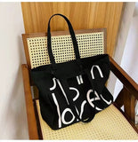 Winter Canvas Bag Large-Capacity Letter Shoulder Bag