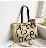 Winter Canvas Bag Large-Capacity Letter Shoulder Bag