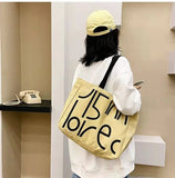 Winter Canvas Bag Large-Capacity Letter Shoulder Bag