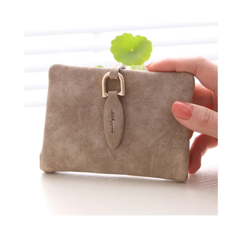 Slim Zipper Wallet Soft PU Leather Clip Purse