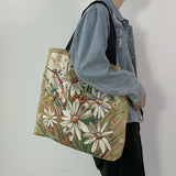 Women's Canvas Shoulder Bag Double-sided Printing Large Capacity Mother Bag