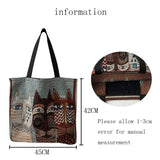 Women's Canvas Shoulder Bag Double-sided Printing Large Capacity Mother Bag