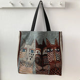 Women's Canvas Shoulder Bag Double-sided Printing Large Capacity Mother Bag