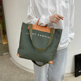 Women's Canvas Shoulder Bag with Adjustable Strap