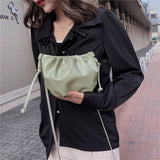 Women's Wrinkled Net Red Shoulder Bag Cloud Messenger Bag