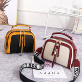 Women's Crossbody Bag with Belt Decoration