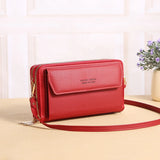 Women's Messenger Bag Shoulder Bag Double Zipper Mobile Phone Bag