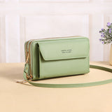Women's Messenger Bag Shoulder Bag Double Zipper Mobile Phone Bag