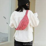 Women's Sports Waist Bag Nylon Multi-layer Chest Backpack