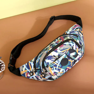 Women's Sports Waist Bag Nylon Multi-layer Chest Backpack
