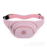 Women's Waist Bag Printing Large Capacity Nylon Cloth Storage Chest Bag