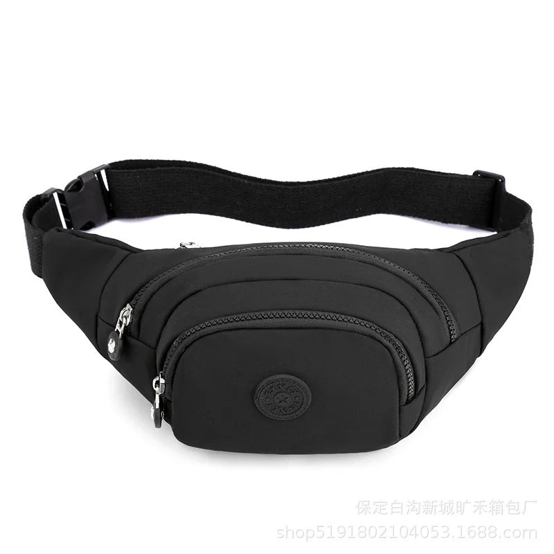 Women's Waist Bag Printing Large Capacity Nylon Cloth Storage Chest Bag
